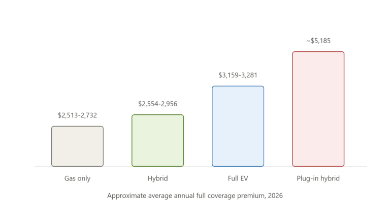 Hybrid vs Electric Car Insurance Cost Comparison