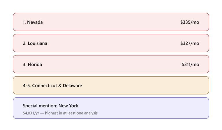 Most Expensive States to Insure an EV